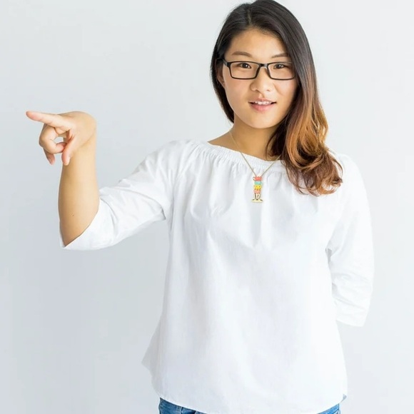 Colorful Tea Time Cups Alice in Wonderland Necklace - Picture 4 of 10